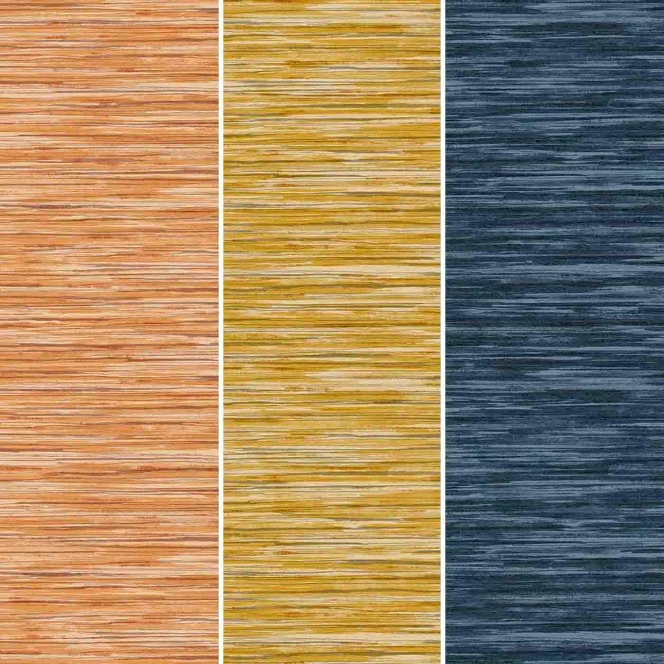 Papel Pintado Efecto Material Rayas A.S Creation Naranja Amarillo Azul Marino Vinilo Foto 1 de 1