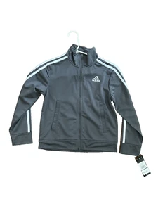 Adidas Originals Superstar Boys Track Jacket Color Dark Grey Size Small (8) - Picture 1 of 5