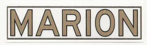 MARION Decal for Steelcraft Steam Shovel, Gold, Black, 4 Inches long, XT101 - Picture 1 of 5