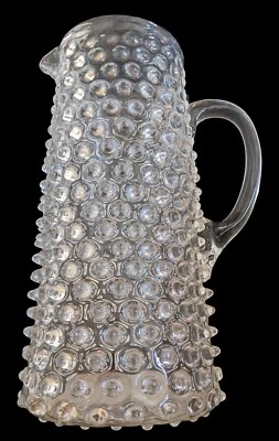 Antigua jarra Hobnail jarra, brillante molde soplado pedernal ~1840 - alto 10" Foto 1 de 4