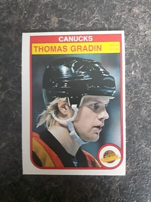1982 O-Pee-Chee Base Thomas Gradin Card# 344 - Image 1 of 2