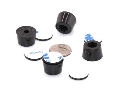 3/4” D x 5/16" H Rubber Feet  Universal Applications with Adhesive Backing - Image 1 of 4