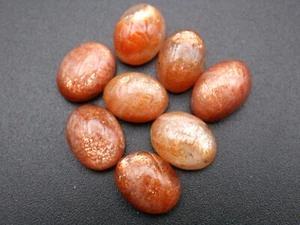 GOLDJUNGE69 GW 8x SONNENSTEIN CABOCHON 9x7mm ca 14,5ct EDELSTEIN SUPER GLANZ - Bild 1 von 2