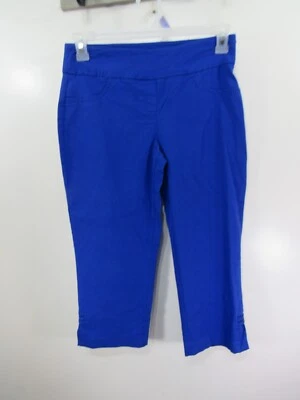 Hearts of Palm Capri Pants Size 6 Blue Pull On - Image 1 of 4