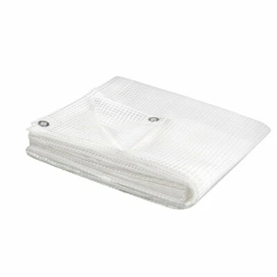 TELO OCCHIELLATO PVC RETE TRASPARENTE MOBILI ESTERNO GAZEBO GIARDINO PIOGGIA VEN - Immagine 1 di 4