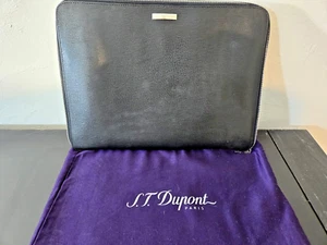 Vintage S. T. Dupont Black Leather Document, Laptop Holder  / Case - Picture 1 of 10