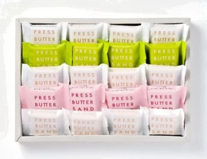 PRESS BUTTER SAND Uji green tea × 4 Strawberry × 4 Plain × 12 Made in JAPAN - Picture 1 of 5