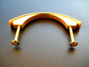 **NOS SIX 90mm LONG CURVED ALUMINIUM SPECKLED GOLD CUPBOARD/DRAWER HANDLES** - Imagen 1 de 5