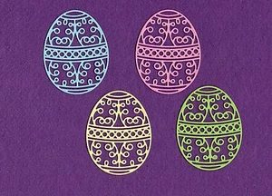 EASTER EGG # 2 tarjetas troqueladas álbum de recortes - Imagen 1 de 1