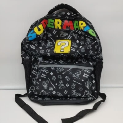 Mochila Super Mario Bookbag Negra “?” 2021 Nintendo Usada Foto 1 de 4