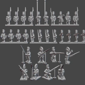 48x 15mm/1:100th AWI British Legion Infantry (Turner Miniatures) - Picture 1 of 1
