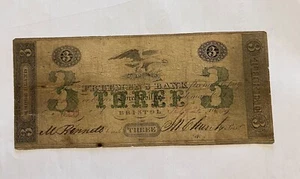 Bristol Rhode Island, Freemen’s Bank 1839 / $3, bien - Imagen 1 de 4