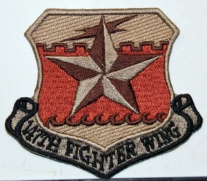 Parche emblema insignia escudo caqui desierto ala de combate 147ª Fuerza Aérea de la USAF - Imagen 1 de 1