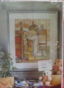 Permin Of Copenhagen Cross Stitch Leaflet - Pattern Only - "Evening Prayers" - Picture 1 of 5