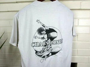 VTG 80s Chaos Skatezine Mike B (M) SKATEBOARD T-SHIRT THRASHER ZORLAC Hook Ups - Picture 1 of 10
