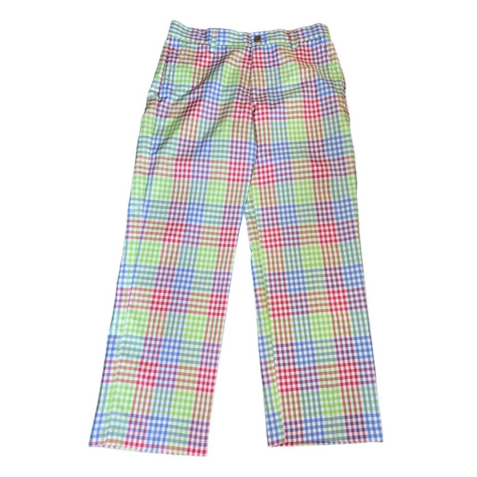 Izod Gingham Blue, Pink, Green Golf Pants Men Size 30/29 - Image 1 of 4