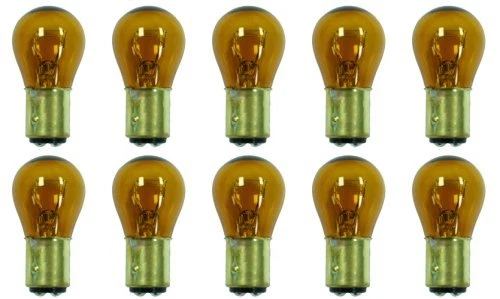 (Pack de 10) 1157NA Bombilla Ámbar Natural Auto Coche Miniatura Lámpara 12v Amarillo Foto 1 de 3