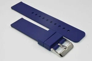 Correa de reloj de 2 piezas de silicona de repuesto en 22 o 24 mm en azul oscuro con cambio - Imagen 1 de 2