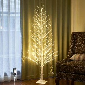 Lighted Alpine Tree 6FT 810 LED Fairy Lights, White Twig Tree with Lights Plug i - Picture 1 of 7