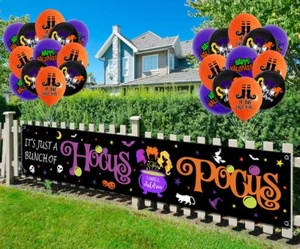 Houcs Pocus Yard Sign Banner It's Just A Bunch Of Hocus Pocus Decorations Hallow - Picture 1 of 1