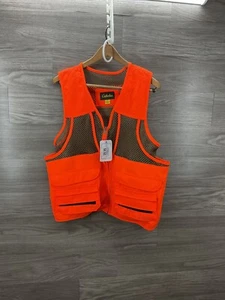 CABELA'S Safety Orange Game Pocket Hunting Vest Men's Size Small - Picture 1 of 4