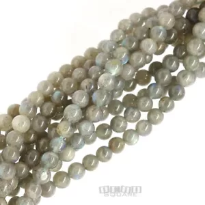 15.5" Natural Labradorite ap. 5mm Round Stone Beads #11293 - Picture 1 of 4