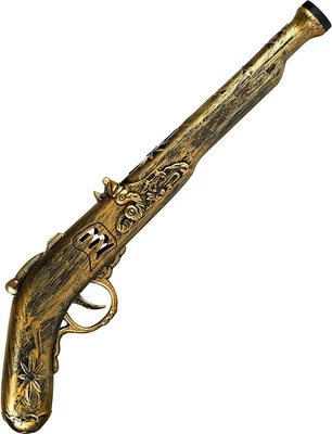 MOTTOLAND GOLDENE PIRAT PISTOLE # Karneval Kinder Party Seeräuber Kostüm Mittelalter Waffe