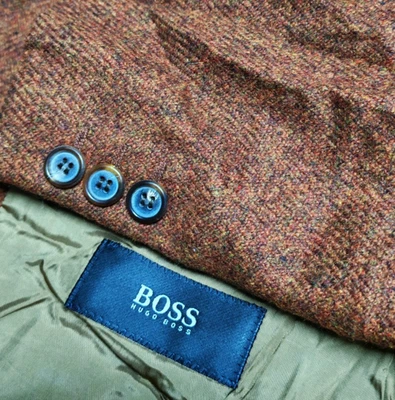 Chaqueta blazer vintage Hugo Boss pura lana de cordero de Alexanders clásica marrón 42R Foto 1 de 4