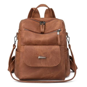 PU Leather Backpack Purse for Women Fashion Multipurpose Design Handbag Ladie... - Picture 1 of 9
