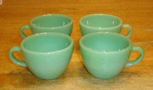 Tazas/tazas pesadas vintage Fire-King verde jadeíta para restaurante (juego de 4) - Imagen 1 de 22