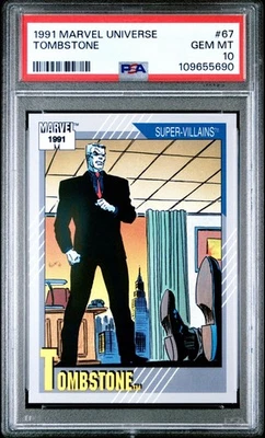 1991 Impel Marvel Universe Tombstone #67 PSA 10 Gem Mint - Pop 22 - Image 1 of 2