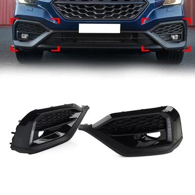 Dynamic LED Turn Signal DRL Fog Lights Bezel Kit For Subaru WRX STI 4Door Sedan - Image 1 of 4