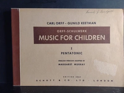 Música para niños: Volumen 1: Edición Pentatónica Carl Orff Schott Inglaterra En muy buena condición  Foto 1 de 4