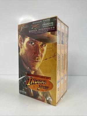 Indiana Jones Trilogy VHS Box Set New and Sealed Video Tape - Man Cave Display - Image 1 of 4