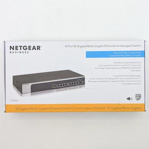 NETGEAR 8-Port 10-Gigabit/Multi-Gigabit Ethernet Unmanaged (XS508M-100NAS) Black - Picture 1 of 5