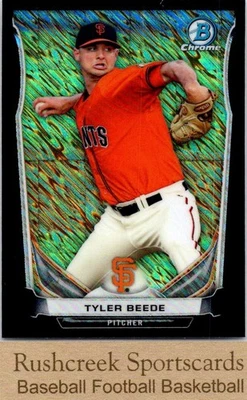 Bowman Chrome Mini #303 Tyler Beede 2014 refractor brillante negro Foto 1 de 2