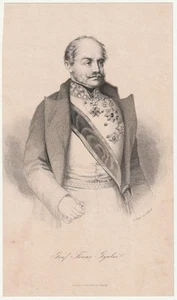 c1850 Franz Graf Gyulai * Österreich-Ungarn Feldzeugmeister Stahlstich-Porträt - Imagen 1 de 1