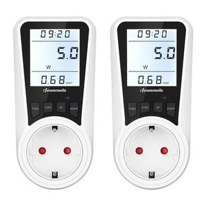 DEWENWILS 2PACK Stromzähler für Steckdose, Strommessgerät 7 Modi, LCD-Bildschirm - Bild 1 von 8