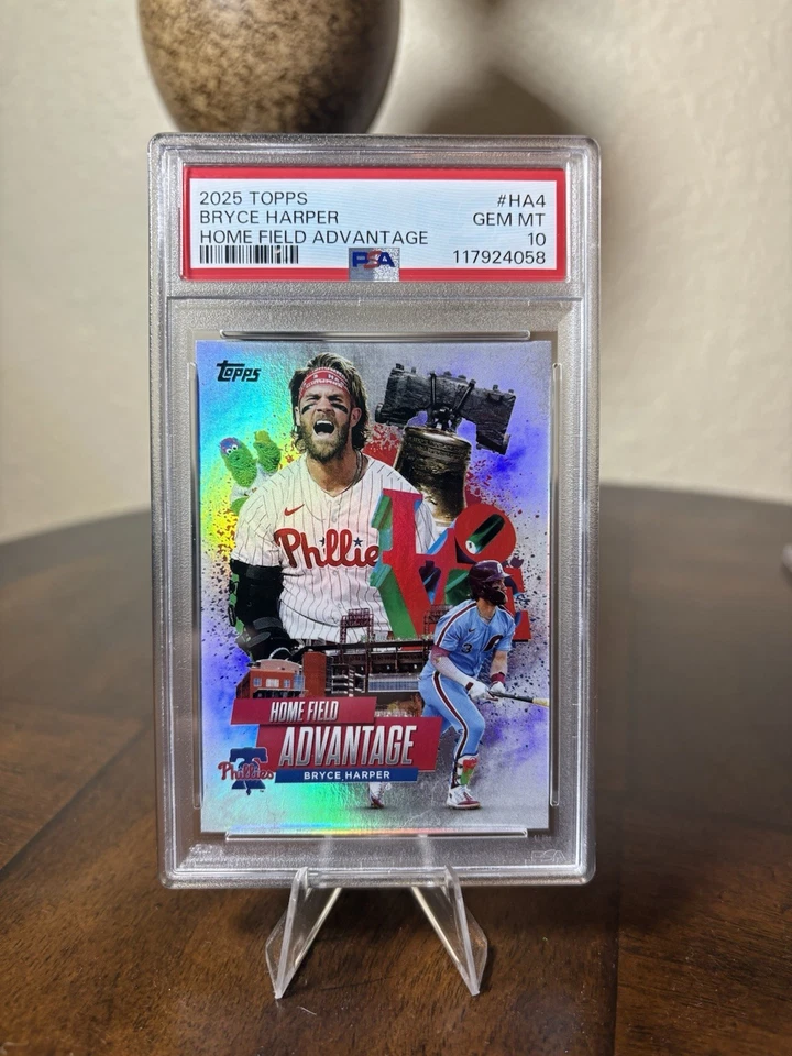 2025 Topps Home Field Advantage #HA4 Bryce Harper Phillies PSA 10 GEM MINT - Image 1 of 2
