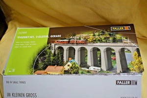 N Faller 222599 Viadukt Set 2 gleisig gerade - Ungebaut - NEU in OVP - Bild 1 von 7