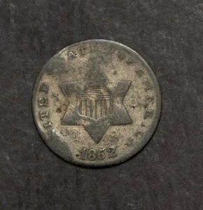 1852 Three Cent Silver Fine Slight Bent      Lot 2783 - Picture 1 of 2