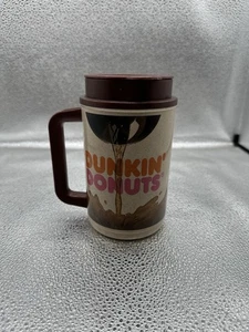 Vintage DUNKIN' DONUTS Insulated WHIRLEY Thermo COFFEE MUG Travel HOT COLD Cup - Picture 1 of 8