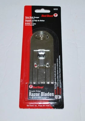 RED DEVIL #3222 RAZOR BLADE SCRAPER WITH RETRACTABLE BLADE & 5 EXTRA BLADES - Image 1 of 2