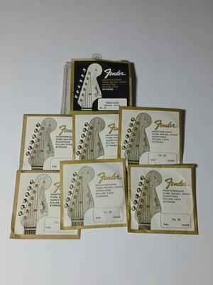 Vintage Fender Mastersound Spanish Guitar Strings (6) NOS Regular Gauge Nickel - Image 1 of 3