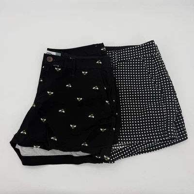 Pantalones Cortos Estampados OLD NAVY Para Mujer Talla 8 Algodón Lunares Abejas Negros Informales Foto 1 de 4