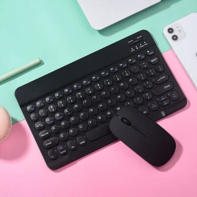 Bluetooth keyboard mouse suit mute Rechargeable Portable for iOS Windows Android - Image 1 of 4