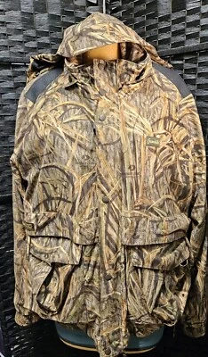 Mens XL Hunting Jacket Detachable Hood Hat Gamehide MOSSY OAK Waterproof - Image 1 of 4