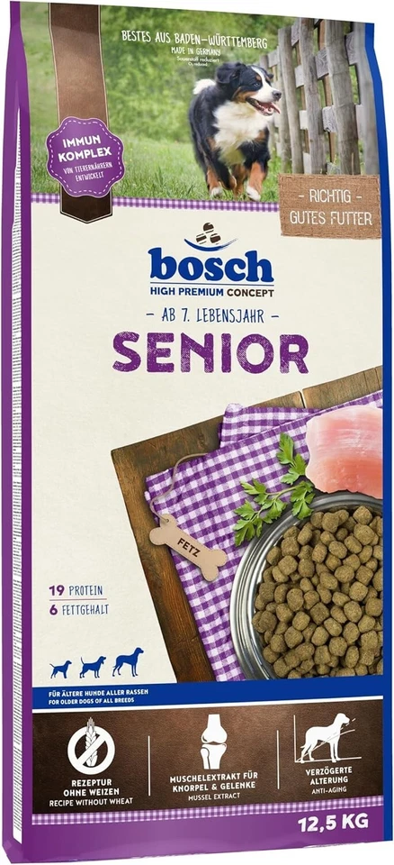 12 5 kg BOSCH Senior Hundefutter ohne Weizen ältere Hunde alle Rassen