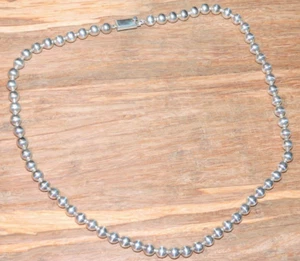 Vintage signierte OMA TM-212 Taxco Mexiko Sterlingsilber 925 Kugel Perlenkette 58 g - Bild 1 von 9