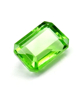 Green Color Emerald Shape 10 Ct Peridot Natural Certified Loose Best Gemstone - Picture 1 of 6